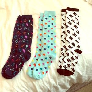 PINK knee high socks